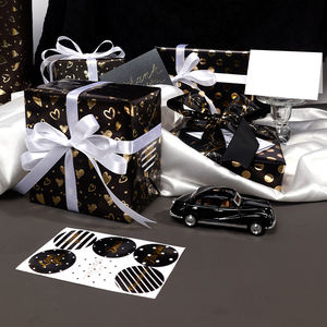 Fábrica al por mayor 80g cumpleaños personalizado lujo 43cm X 3M rollo de papel metálico papel de regalo para embalaje - Product Image 5