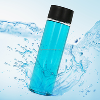 Bouteille d'eau cylindrique en plastique PET avec bouchon à vis et impression sérigraphique 400 ml – Contenant durable pour boissons et jus