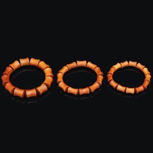 สร้อยข้อมือไม้พีชลายไม้ไผ่สุดเก๋และประณีต สไตล์จีน สร้อยข้อมือคู่รัก สร้อยข้อมือลูกปัดแฟชั่น - Product Image 2