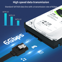 Cavo SATA TISHRIC 3.0, Cavo Dati Seriale per Disco Rigido a Stato Solido, Cavo Flessibile Multi-Spec per Trasmissione Rapida