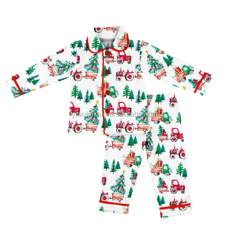 12 18 Months 2T 3T 4T 5 6 7 8 10 Kid's Christmas Boutique Pajamas Kleding Unisex kinderkleding Pyjamas & Badjassen Pyjama Happy Paw-lidays Christmas Pug Ruffle Button Up Girls Pajamas Toddler 