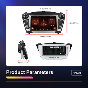 Radio de Coche Android Podofo de 7'' con 2+64GB, Estéreo, Carplay Inalámbrico, Android Auto, Wifi, DVR, EQ, GPS para Hyundai Tucson/IX35 2009-2015 OEM - Product Image 5