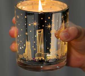 Bougie d'aromathérapie exquise en perle orientale gravée - Magnifique capteur de lumière pour un espace transformé - Product Image 3