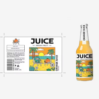 Etiquetas Termoencogibles de PVC para Botellas de Cosméticos, con Diseño de Bebidas y Logotipo Personalizado del Fabricante