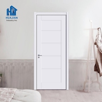 Portes modernes en mélamine pour chambre à coucher et salon, résistantes à l'humidité, à âme creuse