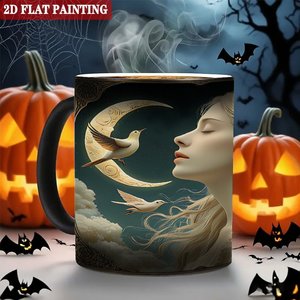Matte Frosted 11oz <b>Ceramic</b> <b>Mug</b> Heat Activated Magic Cup For Home Bedroom Use - Product Image 6