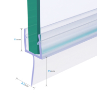 Manufactory Supply Hot Verkoop Badkamer Doucheruimte Afdichting Strip Elexible Extrusie Doorzichtig Glazen Deur Bodem Afdichtstrip