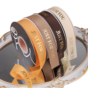 Cinta de Raso Grosgrain de 2.5cm*50Y con Estampado en Caliente, Ideal para Decoración de Cajas de Regalo y Flores para Bodas - Product Image 1