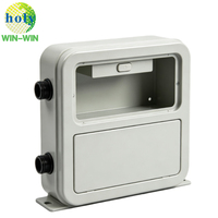 Caja de Control de Pared Personalizada OEM de Acero Inoxidable, Mecanizada por CNC, con Acabado Anodizado, Gabinete de Distribución Vacío Transparente