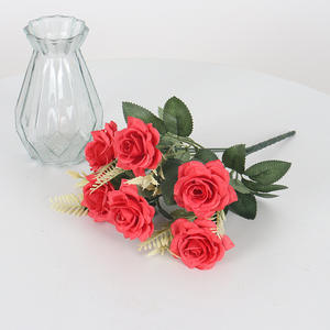 6 roses artificielles petit bouquet art floral extérieur arrangement de fleurs de jardin décoratif fleurs artificielles - Product Image 4