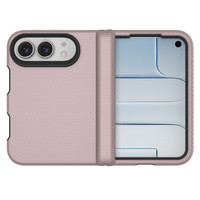 Coque de téléphone mate antidérapante pour iPhone Duo Fold, texture quadrillée triangulaire, protection intégrale de la charnière, coque mobile