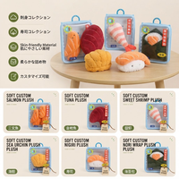Peluche personnalisée Sushi Japonais, Coussin de simulation alimentaire, Porte-clés, Poupée en peluche, Fabrication OEM ODM, Vente en gros, avec billes lestées, CE