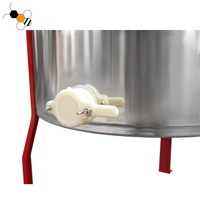 Extracteur de miel centrifuge manuel à 4 cadres avec construction en acier inoxydable et fonctionnement facile
