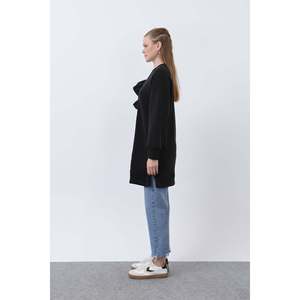 [Marca] Túnica de Punto para Mujer, Manga Larga, Diseño Asimétrico, Uso Diario Informal, Color Beige Arena 10628TNK - Product Image 2