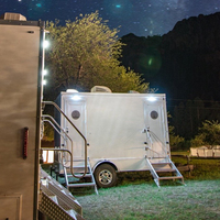 Remorque de toilettes mobiles d'extérieur la plus vendue avec salle de bain et toilettes publiques