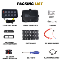 Panneau de commutation général à 8 interrupteurs, marine, SUV, ATV, UTV, camion, 4x4, 12V, 24V, tout-terrain, panneau de commutation LED avec boîte de contrôle de circuit
