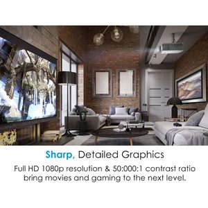 Optoma HD28HDR 1080p Home Theater <b>Projector</b> 4K Input HDR Compatible Gaming Movies 120Hz Refresh Rate - Product Image 3