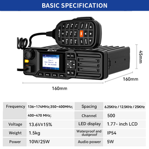 Radio mobile numérique analogique double mode ETMY ET-AP3800 DMR NXDN avec GPS et Bluetooth, émetteur-récepteur DMR de niveau II - Product Image 6