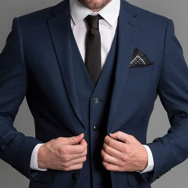 Navy Blue Men Suits Formal Wedding Tuxedo for Gentleman Prom Slim Fit Boyfriend Men Blazer Jackets Fashion