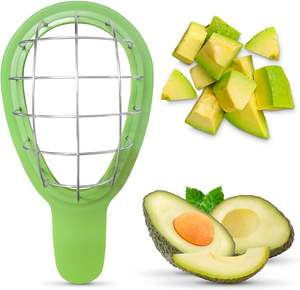 Wholesale Custom <b>Home</b> <b>Gadgets</b> pp Green Eco Multifunction Fruit Slicer 3 <b>in</b> 1 Scoop Cool Kitchen Cutter Avocado Tool - Product Image 3