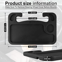 Plateau de volant de voiture multifonction 2 en 1, pliable et portable, table à nourriture pour voiture, support universel pour l'intérieur de la voiture, pour les voyages