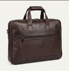 Maletín Bohemio de Cuero Genuino Elegante G N Export, Color Sólido, Cierre de Cremallera Resistente, para Viajes de Invierno y Uso Diario - Product Image 1