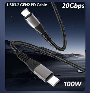 Câble USB C vers Type-C 100W USB 3.2 Gen 2X2 20Gbps PD 100W <span class=keywords><strong>Cordon</strong></span> de données vidéo 4K à charge rapide - Product Image 3