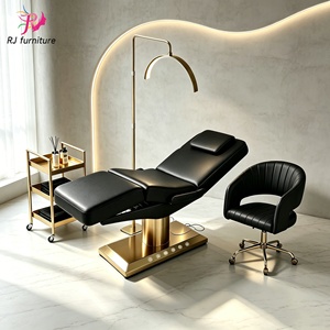 New Beauty Salon Electric Facial Massage Luxury <b>Adjustable</b> <b>Height</b> Electric Massage Facial Bed SPA Facial Eyelashes Bed - Product Image 1