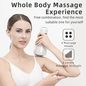 6 Speeds Rotating And Vibrating Wireless Handheld Body Soothing Hammer Massager For Full Body Muscle Pain Relaxation