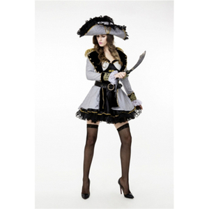 Costumes de cosplay de pirate de carnaval de haute qualité pour femmes adultes sexy et amusantes, Miss Jack Captain - Product Image 2