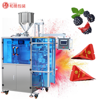 Machine d'emballage automatique verticale haute vitesse pour jus de fruits, concentrés, sirops et boissons en sachets triangulaires de qualité alimentaire