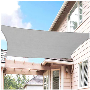Vela de Sombra <span class=keywords><strong>para</strong></span> <span class=keywords><strong>Terraza</strong></span> y Balcón de 6x6m con Protección UV, 180gsm, Gris, HDPE, Lona de Sombra <span class=keywords><strong>para</strong></span> Jardín, Toldo Resistente de HDPE - Product Image 1