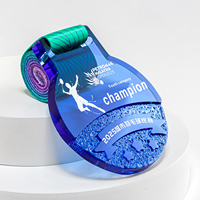 Médailles en cristal personnalisées, plaques de récompense en verre personnalisées pour les compétitions sportives, les événements pour enfants, les réunions annuelles d'entreprise