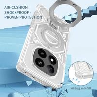 Étui de téléphone avec béquille en métal pour Redmi 14C/K80 Pro/Note 14 Pro Plus Turbo 4 - Mode Luxe Transparent, Anti-Chute