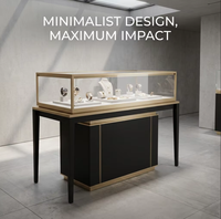 Vitrine à bijoux en MDF imperméable sur mesure pour exposition en magasin et aménagement de boutiques de montres ou de bijoux haut de gamme