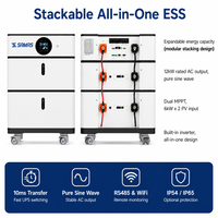 Sistema de Almacenamiento de Energía (ESS) Modular Apilable Todo en Uno de 5.12kWh, Listo para Usar, Expandible hasta 80kWh, 8000 Ciclos, Grado A, LiFePO4, CE, TUV