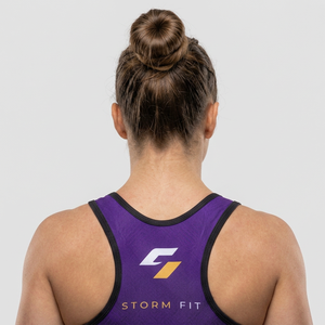 Traje de Lucha Libre para Mujer, Color Morado, Ajustado, Transpirable, de Spandex y Poliéster, Ropa para Artes Marciales Mixtas - Product Image 6