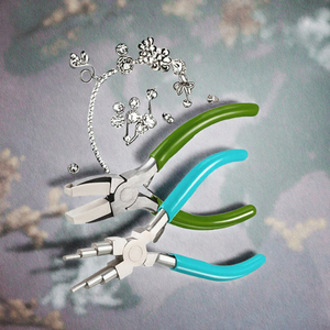 Laviecot <span class=keywords><strong>Mini</strong></span> Carbon Thép Công Cụ Làm Đồ Trang Sức 6Pcs Kìm Banh Tự Làm Beading Looping OEM Cao Su Xử Lý 6 Hàm Chiều Dài - Product Image 3