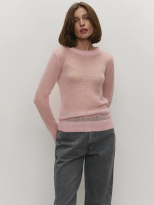 Suéter de Mujer, Cuello Redondo, Estilo Coreano, Casual, Tejido, Transpirable, Ajustado, Manga Larga, para Otoño - Product Image 5
