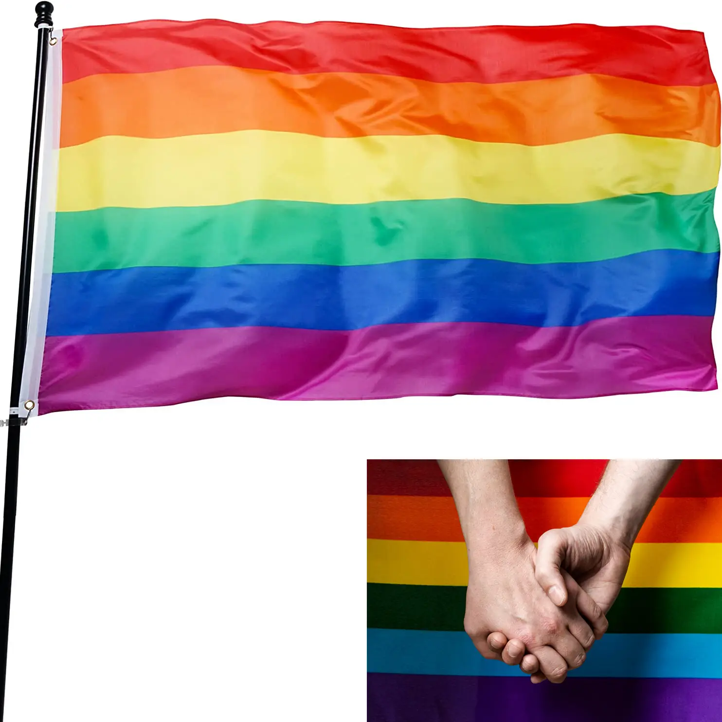 benutzerdefinierte markierung regenbogen-flagge alle größe 10 fuß bunting benutzerdefinierte wand-flagge werbedruck dekorative outdoor-flaggen