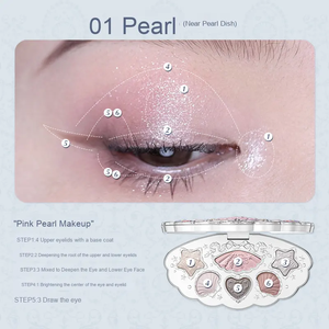 Paleta de <span class=keywords><strong>Sombras</strong></span> de Ojos de Seis Colores de la Nueva Colección Flower Knows Shell's Jewel, Maquillaje de Ojos Resistente al Agua, Acabado Perlado Mate - Product Image 2