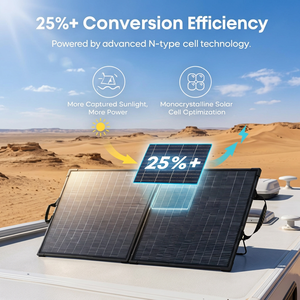 Anker SOLIX PS200 <b>200W</b> Lightweight <b>Solar</b> <b>Panel</b> 25% Efficiency RoHS Compliant MC4 for Camping Travel - Product Image 1