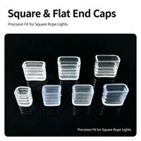 Embouts universels étanches IP65 en PVC pour ruban lumineux – Modèles ronds, plats et carrés – Cache de jointement pour bande lumineuse – Raccord de connexion