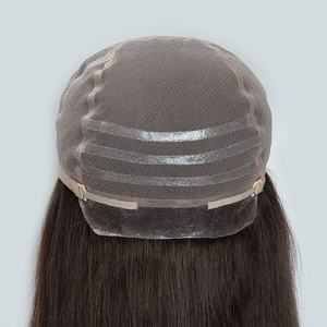 Prothèse capillaire intégrale de qualité médicale avec bordure en silicone et base en maille respirante pour patients atteints de cancer en chimiothérapie, avec ligne de cheveux naturelle - Product Image 1