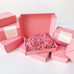 Caja de Cartón Corrugado Rosa Personalizada para Envíos de Cosméticos, Embalaje para Productos de Belleza, Caja de Envío Postal con Diseño de Logotipo - Product Image 6