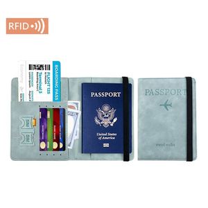 Wholesale Blank Men Family Travel <b>Wallet</b> Passport Cover Case Custom Logo Pu Leather Rfid Blocking Passport <b>Holder</b> - Product Image 1