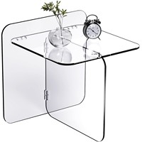 Table d'appoint en acrylique bleu, couleur chaude, moderne, pour la décoration intérieure, couleur claire, Mesa De Centro pour la maison et le jardin