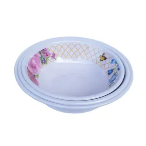 Melamine Plates and Bowl Melamine Oriental Bowl Big Melamine Bowl Plastic New Year,new Chinese White Year's Color Enamel 8 Inch