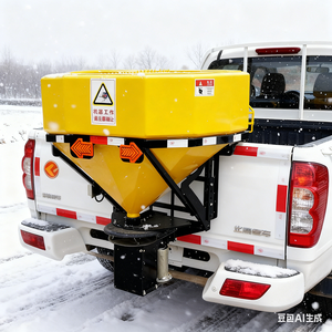 Tailgate Mounted Truck Salt Spreader 1m Capacity <b>Gasoline</b>/Electric Engine for Pickup Winter Road Maintenance - Product Image 4