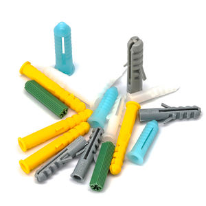 100 pcs/bag 플라스틱 확장 파이프 튜브 고무 플러그 벽 플러그 M6 M8 M10 셀프 태핑 나사 용 플라스틱 리브 앵커 벽 플러그 - Product Image 1